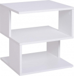 HOMCOM Side Table Bed Table with Modern Design, Coffee Table for Office, Living Room, Dining Room, Study, Easy to Assemble, Chipboard, White, 40 x 40 x 43 cm