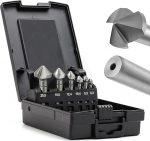 Sinkpuuride komplekt, M2 90-kraadine sinkpuuripuuride komplekt, metallist faasipuur t&ouml;&ouml;riist koos karbiga metallile, puidule, alumiiniumile, roostevabast terasest (6.3/8.3/10.4/12.4/16.5/20.5mm) 6tk.