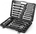 Walter Steel Ratchet mutriv&otilde;tme komplekt 22 t&uuml;kki, paindlik mutriv&otilde;tme mutriv&otilde;tme komplekt 6-32 mm, painduva peaga mutriv&otilde;tme komplektid autode remondiks, t&ouml;&ouml;stuslikuks hoolduseks, 72 hammast, Cr-V teras