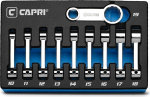 Capri Tools 3/20,3 cm Drive Torque Adapter Set 12-punktiline karbiotsak 10 kuni 19 mm metriline 10-osaline mehaanilise sisendiga komplekt