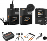 COMICA BoomX-D PRO 2.4G traadita lavalier mikrofon, 16GB pardasalvestus, m&uuml;rasummutus &uuml;he kl&otilde;psuga, traadita mikrofoni rinnamikrofon kaamerale, nutitelefonile, arvutile, otse&uuml;lekandele (must)