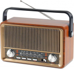 Retro raadio Bluetoothiga, Nostalgia kohverraadio v&auml;ike AM/FM/SW3, USB/TF/AUX, laetav, k&ouml;&ouml;giraadio, vintage raadio k&ouml;&ouml;ki, kontorisse, &otilde;uele