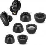 Memory Foam Tips for Bose QuietComfort Earbuds II, Silikoonist k&otilde;rvaklappide valu, libisemiskindlad asendusk&otilde;rvaotsad, sobivad laadimiskohvrisse, 3 paari (segatud suurused S/M/L, must)