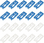 hankekaart 40 St&uuml;ck Servo-Verl&auml;ngerungskabel-Clips, Servo-Kabel, Sicherheitsverbinder, Blei-Draht-Schnallenschloss f&uuml;r ferngesteuertes Auto, Flugzeug, Boot, DIY-Y-Adapterkabel, wei&szlig;/blau