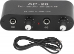Audio Amplifier 2 Kanal, AP-20 DC 5V-12V Mini Audio Kopfh&ouml;rerverst&auml;rker, 6,35 mm Stereo Karaoke Heimkino Verst&auml;rker, 20 dB unabh&auml;ngiger Verst&auml;rkungsregelung, f&uuml;r Heim- Karaoke Theaterlautsprecher