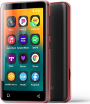 MP3 m&auml;ngija Bluetooth ja WiFi, 4-tolline t&auml;is puuteekraaniga MP4 MP3 m&auml;ngija Spotify'ga, Android Streaming Music Player, kaasaskantav HiFi heli, digitaalne audiom&auml;ngija koos k&otilde;lariga, must/punane