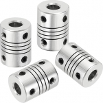 hankekaart Flexible Kupplungen, 6 mm kuni 6,35 mm, Gelenkverbinder aus Aluminiumlegierung, flexible Wellenkupplungen, Motorkupplung f&uuml;r 3D-Drucker, CNC-Maschine, Motorf&uuml;hrung, DIY-Encoder D15 x L 20