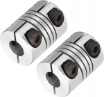 hankekaart Flexible Wellenkupplung, 6 kuni 6,35 mm, 20 mm pikkus, 15 Durchmesser, Klemmwellenkupplung, Aluminiumlegierung, Gelenkverbinder, Schrittmotor-Kupplung f&uuml;r 3D-Drucker, CNC-Maschinen