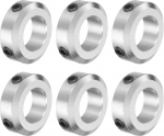 sourcing map 6 Pcs Screw Neck Set 18mm Bore Aluminum Alloy Shaft Collars 32mm OD 10mm Width Axle Boot for Linear Rod Shaft Guide
