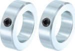 sourcing map 2 x Screw Collars, 1-3/8" Bore Galvanized Steel Shaft Collars, 3" OD, 7/8" Width, Axle Collar Clamp for Linear Rod Shaft Guide