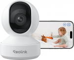 Reolink 4K PTZ WiFi Indoor Surveillance Camera, 2.4/5 GHz Wi-Fi 6, Baby Monitor with Camera, 3X Optical Zoom, Car Tracking, Indoor Camera for Kids, Dog Camera, Human/Pet/Scream Detection, E1 Zoom