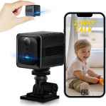Chujianxi Mini Camera, Updated 4K WiFi Camera, Mini Camera Live Transmission Mobile Phone, Long Standby Indoor Camera with 3000 mAh Battery, Mini Camera Indoor with Motion Sensor, Night Vision and