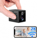 SecuraLen Mini Camera, 2K 140&deg; Wide Angle WiFi Mini Camera, Night Vision & PIR Motion Detection, Powerful WiFi & Non-WiFi Dual Use Mini Camera with Two-Way Voice Calls
