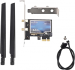 Fyearfly PCIE v&otilde;rgukaart Bluetooth 5.3 AX1800 Dual Band PCIE WLAN adapter 1800 Mbps WLAN WiFi 6 kaart 2,4 GHz / 5 GHz antenn lauaarvutile
