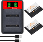 Pickle Power 2 x EN-EL19 aku ja LED topeltlaadija Nikon Coolpix S32 S33 S100 S2500 S2800 S3100 S3200 S3500 S3600 S4100 S5200 S6500 S6600 S6 800 S6900 jaoks.