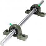 Lineare F&uuml;hrungswelle for optische Achsen, Au&szlig;endurchmesser 12/15/17/20 mm, L&auml;nge 100-550+, 2 St&uuml;ck, vertikale Lagerhalterung, UCP/UCFL-Au&szlig;enlager, Kugelgelenk(17mm(UCP203),500mm)