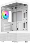 Itek Case SHOWBUI 33W - Gaming Tower, ATX, 12 cm ARGB ventilaator, k&uuml;lg- ja esipaneeli tempoklaas, valge versioon