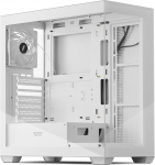 darkFlash ATX Mid-Tower arvutikapp, eelpaigaldatud PWM ventilaator ilma LED-ita, t&auml;isekraaniga kahepoolne karastatud klaas, USB-C port, toetab kuni 360 mm vesijahutusradiaatorit, valge (DS900)