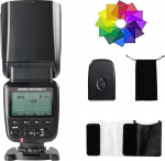 PHOTOOLEX FK580-C v&auml;lk GN60 TTL v&auml;lgulamp, mis &uuml;hildub Canon DSLR kaameratega, 1/20000s kiire s&uuml;nkroniseerimise v&auml;lk, 2.4G traadita &uuml;lekanne 0.1-2.7s kiire taaskasutamine