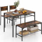 RELAX4LIFE s&ouml;&ouml;gilaudade komplekt 4-osaline s&ouml;&ouml;gilaud koos 2 tooliga pingiga, istumiskomplekt 2 hoiuriiuliga, baarilaud metallraamiga, t&ouml;&ouml;stuslik disain, s&ouml;&ouml;gitoa komplekt k&ouml;&ouml;ki, s&ouml;&ouml;gituppa, s&ouml;&ouml;gituppa