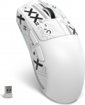 MAMBASNAKE X ATTACK SHARK X11SE Kabellose Gaming-Maus-bis zu 22000 DPI,PixArt PAW3311 Sensor,BT/2,4 G/kabelgebunden,59g leicht mit Band,2000W Klicks,40G Beschleunigung,lange Batterie,f&uuml;r Win/Mac-Wei&szlig;