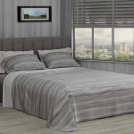 Dorian Home, T&auml;ielik voodi 100% puuvillast, mis koosneb voodi allosa, pealisvoodi ja padjap&uuml;&uuml;rist, valmistatud Itaalias (Laveno Grigio, Matrimonia)