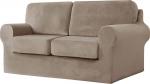 EKSED Piece Diivan Covers, Stretch Velvet Plush Diivan Covers 3 padi diivanile, pehme mittelp&auml;&auml;ste m&ouml;&ouml;bli kaitsja Diivan Slipcover elutoa koertele Cat C Medium