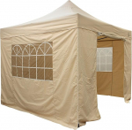 All Seasons Gazebos 2,5 x 2,5 m Pop Up Gazebo 4 k&uuml;lgseintega, lisatarvikute pakett ja rullkott, raskeveokorras, t&auml;ielikult veekindel, kvaliteetsed materjalid (beež)