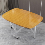 Wooden Drop Leaf Klapptisch mit 6 R&auml;dern, ausziehbar, platzsparend, K&uuml;chentisch, f&uuml;r kleine R&auml;ume im Wohnzimmer und in der K&uuml;che
