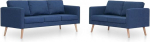 2-osaline diivanikomplekt Diivan Diivan Elutoa diivan Magamistoa diivan Diivanikomplekt Lounge diivan K&auml;etoega diivan K&otilde;rge seljatoega diivan K&uuml;laliste diivan L&otilde;&otilde;gastav diivan Istme m&ouml;&ouml;bel Polsterdatud kangas Sinine