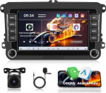 8-tuumaline 7-tolline Android autoraadio VW Passat B6 Polo Golf 5 6 Skoda Seat Touran Tiguan, 4+64G Stereo Radio CarPlay Android autoraadio Bluetooth GPS EQ WiFi tagurduskaameraga, DAB tugi