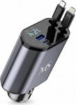 4 in 1 Sigaretis&uuml;&uuml;taja USB C 69 W Autolaadija 12 V USB adapter Autotarvikud Elektroonika j&otilde;ulukingitused meestele naistele Autotarvikud iPhone 17 Pro Max USB C + L
