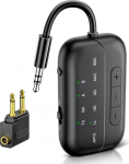 2025 Uuendatud Bluetooth 5.3 saatja Jack Splitter saatja ja vastuv&otilde;tja, Airfly Bluetooth Adapter Aeroplane Gadgets, 3,5 mm Aux 2 k&otilde;rvaklappidele TV PC Stereo s&uuml;steemile Autoradio