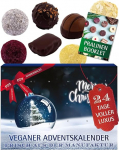 Hallingers Genuss Manufaktur Vegan Chocolates Adventkalender alkoholiga ja ilma alkoholita - 24 k&auml;sitsi valmistatud vegan &scaron;okolaadi &scaron;okolaadi peenestatud kakaost - maiustused kingitus t&auml;iskasvanutele - j&otilde;ulukalender 2025