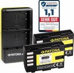 PATONA Dual Charger with 2 x Batteries DMW-BLF19E / BLF19 Compatible with Panasonic Lumix DC-G9 DC-GH5 GH5L GH5M DMC-GH3 GH3A DMC-GH4 GH4A GH4H GH4M GH4R GH4U