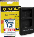 PATONA USB-C topeltlaadija NP-FW50 akule, mis &uuml;hildub Sony Alpha 7 7R 7II 7S A5000 A6000 A6300 A6400 A6500 A7 A7S A7R A7II ZV-E10 DSC RX10 Mark II III IV RX1R III DSC-RX1RM3 NEX 3 5 5 6 c3 f3ga