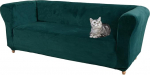 SYLC Velvet Stretch Chesterfield diivanikatted, diivanikate koos istmepadja kattega, diivanikatted, k&otilde;verad komplektid, Vintage, libisemisvastased (roheline, diivan)