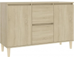 vidaXL k&uuml;ljepaneel 2 sahtlit 2 uksega kapp K&uuml;ljepaneel Mitmeotstarbeline kapp K&uuml;ljepaneel Seisev kapp Sonoma Tamm 101 x 35 x 70 cm Puitmaterjalist