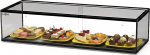 MBH - Vitriinkapp Neutre de Comptoir 92 x 33 cm, Vitrage Droit Tremp&eacute;, 1 tase, San &eacute;clairage LED, Portes Arri&egrave;re Coulissantes, Pour Bar, Cafe, Restaurant, Viennoiseries et P&acirc;tisserie.