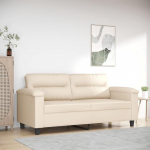 Willood 2-kohaline diivan Lounge diivan diivan k&auml;etugedega seljapatjadega elutoa diivan disain diivan metallist raamiga istumis m&ouml;&ouml;bel kahekohaline beež 140 cm mikrofiiber kangas
