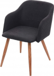 Mendler HWC-D71 S&ouml;&ouml;gitoatool K&ouml;&ouml;gitooli Retro disain Kangas / Tekstiil k&auml;etoed Antratsiithall