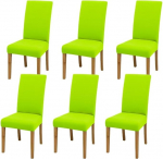 Toolikatted, komplekt 6, Stretch toolikatted, eemaldatavad pestavad katted toolidele, dekoratiivsed toolikatted, toolikatted koju, k&ouml;&ouml;ki, hotelli, restorani, banketti, pulma, peole, rohelise-A