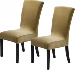 Sametist toolikatted s&ouml;&ouml;gitoa jaoks 2 komplekti, venivad s&ouml;&ouml;gitooli katted, pestavad k&ouml;&ouml;gitoolid Slipcovers, stiilne kaunistus kodu ja bankettide jaoks (helepruun, 2 t&uuml;kki)