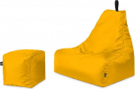 Patchhome Bean Bag Lounge Chair + Cube / Stool koos t&otilde;mblukuga, Gamer Seat, Bean Bag t&auml;idetud pol&uuml;st&uuml;reenist t&auml;idisega