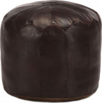 vidaXL Pouf istme Pouf jalatsih&auml;rra p&otilde;randapadi istmepadi jalatsih&auml;rra Ottomani tumepruun 40 x 35 cm ehtne kitsede nahk