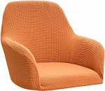Toolikatted komplekt 6 k&ouml;&ouml;gitoolist koos k&auml;etugedega Stretch Office High-Backed Chair Cover Corn Grain Velvet Armchair Protective Cover toolid istmepadi s&ouml;&ouml;gitoa pulmapeo Hotel