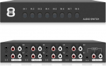 Audio Switcher, Audio Switch 8 in 1 Out, Audio Switch 3,5 mm Aux + RCA L/R, Bidirectional Audio Switcher, Audio Selection Box, Video Audio Splitter k&otilde;rvaklappidele, Phono, k&otilde;larile.