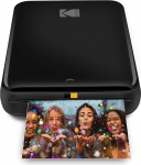 KODAK Step v&auml;rviline kiirfotoprinter nutitelefonidele, kaasaskantav, mini, Zink, 5 x 7,5 cm kleepfotod, Bluetooth, &uuml;hildub iOS ja Android seadmetega, l&otilde;bus redigeerimisrakendus, must