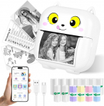 Ambesty Mini Printer, Mobile Photo Printer, Portable Wireless Thermal Printer with 13 Rolls, Smartphone Bluetooth Printer for Learning Aid, Learning Notes, Journal
