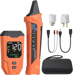 Proster Fuse Finder Set koos LCD-ekraaniga - GFCI pistikupesa tester NCV pinge tester Elektriline vooluahela detektor koos taskulambi ja adapteri liitiumaku kandekott kodukontorile
